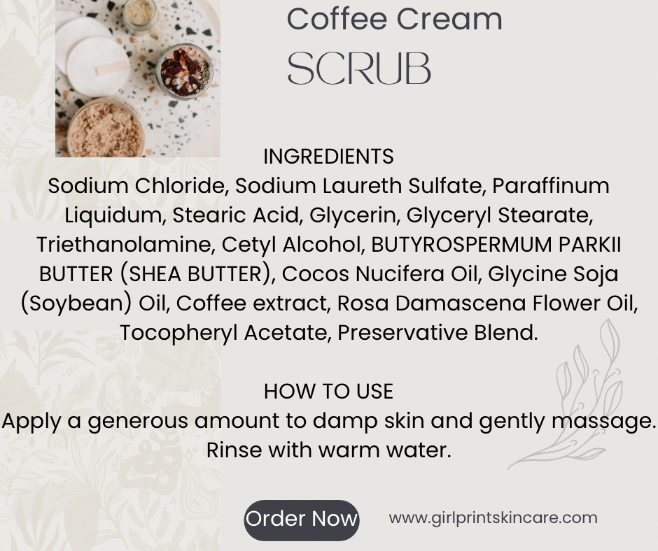 Coffee Cream Face & Body Scrub ( fragrance free )