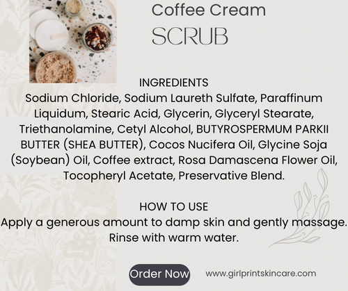 Coffee Cream Face & Body Scrub ( fragrance free )
